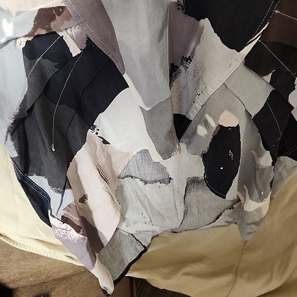 For Cynthia linen blend asymmetrical hem boho beachy party dinner NWT sz S - Picture 7 of 12